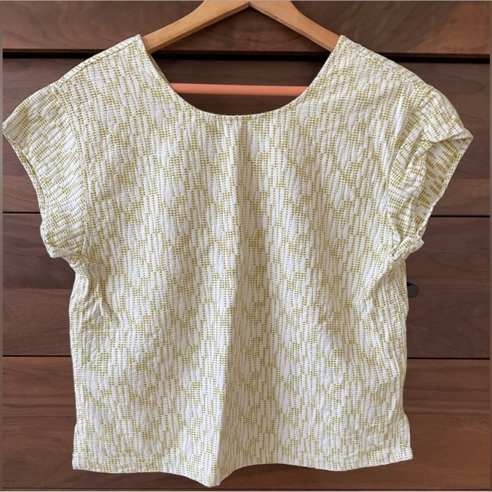 REI Cotton Jacquard Reversible Boxy Top